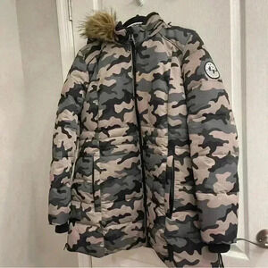 Arctic Expedition | Quilted Zip Down Coat With Detachable Faux Fur Hood Trim